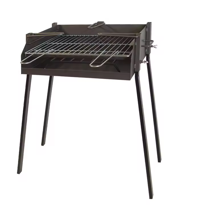 Barbacoa cuadrada con soporte para paella 50x75cm imex el zorro - 1