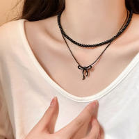 Nueva Collar De Lujo Con Colgante De Mariposa Hecho a Mano Para Mujer Diseño Personalizado Estilo Oscuro Pendentivo Redondo Clásico - details 0