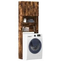 vidaXL Armario de lavadora madera ingeniería 64x24x190 cm en color Gris sonoma/Gris hormigón/Roble artisan y más | almacenamiento funcional diseño moderno para baño dormitorio sala - details 8