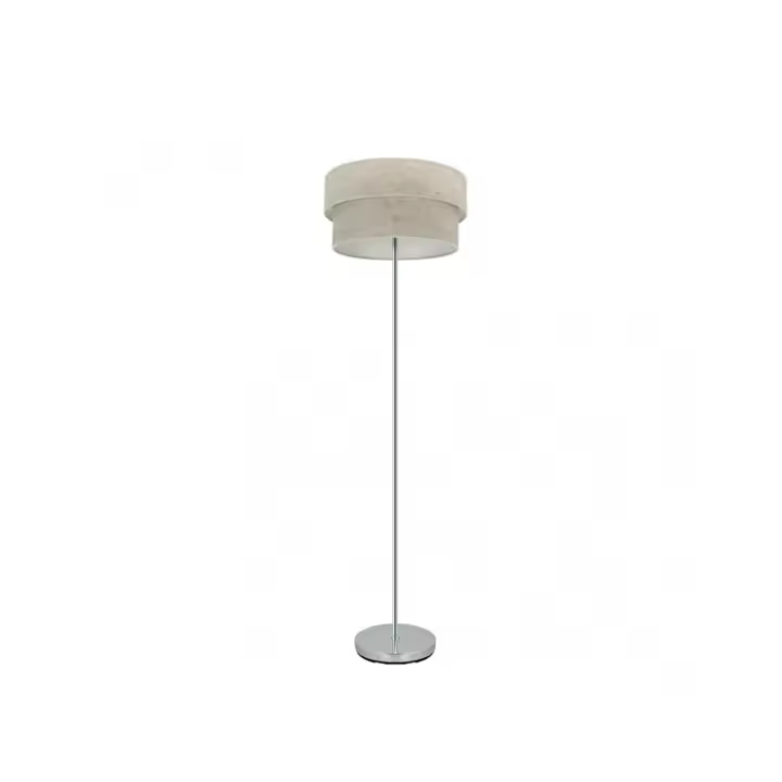 Fabrilamp - Pie Salon Doble Smile 1xe27 Cromo/cemento Gris 162x40x40 Cm - 1