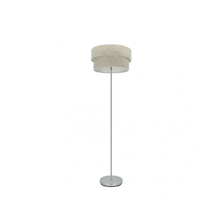 Fabrilamp - Pie Salon Doble Smile 1xe27 Cromo/cemento Gris 162x40x40 Cm - 1