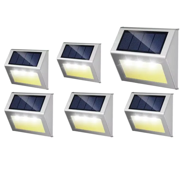 Luces solares para valla, luces solares para exteriores, impermeables, luces solares para exteriores, luces para cubierta para exteriores, pared de jardín, escalón de escalera - 1