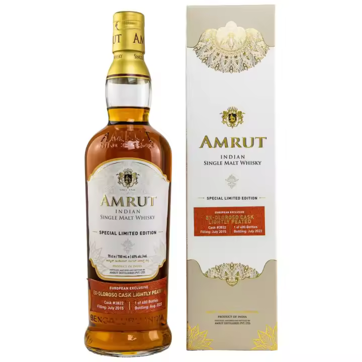 AMRUT 7 AÑOS OLOROSO CASK 2015 SINGLE MALT WHISKY 70CL 60% - 1