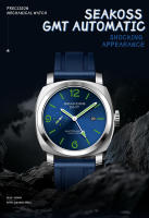 Reloj De Pulsera Automático SEAKOSS GMT Para Hombres Resistente Al Agua 10Bar Movimiento Seagull ST2557 De Acero Inoxidable 316L Luminoso Calendario Esportivo - details 0