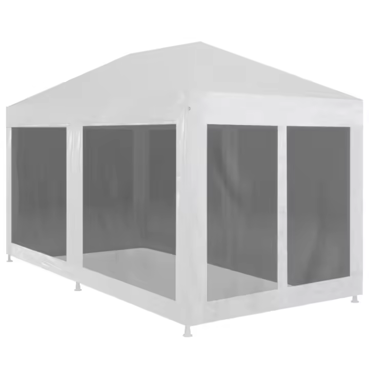 vidaXL Carpa de celebraciones con 6 paredes de malla 6x3 m - 1