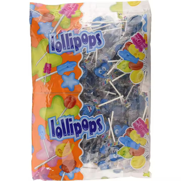 Juan Lopez, Piruletas Corazón color Azul Pintalenguas. Bolsa de 150 unidades - 1