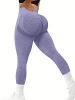 Leggings De Yoga Para Mujer Con Levantamiento De Glúteos Sin Costuras Cintura Alta Compresión Talla Ancha Pantalones De Actividad - details 0