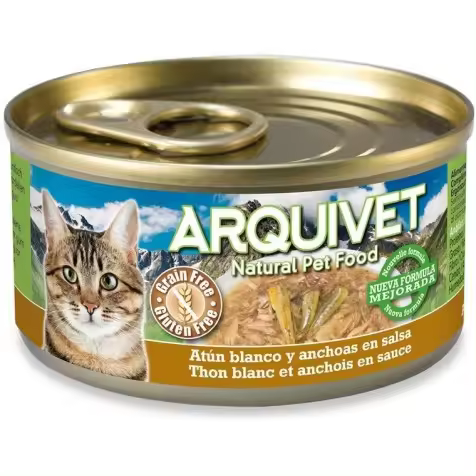 Arquivet Gato Atún Blanco Y Anchoas En Salsa Lata 24 X 80 Gr - 1
