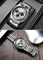 Reloj De Cuarzo Para Hombre MINI FOCUS Cronógrafo Resistente Al Agua Con Luminiscencia Y Calendario Correa De Acero Inoxidable Estilo Business - details 23
