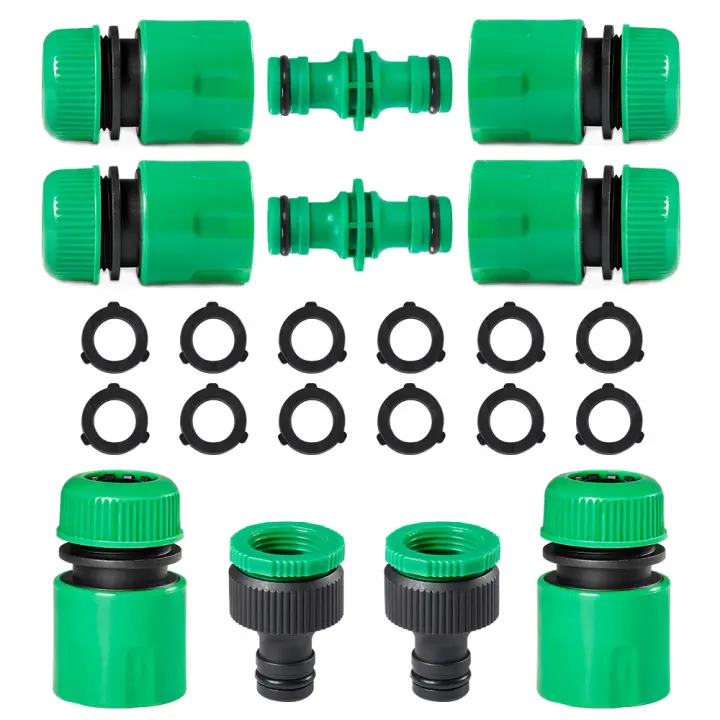 Conector De Agua Universal Para Jardín 4 Puntos Quick Connect Docking Soplador De Riego Sprinkler Tubo Conector Nipple - 1