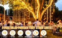 4pcs Luces De Hadas Solares Para Jardín 50/100/200/300 LED Luces Navideñas Impermeables Para Exteriores Guirnalda Solar Para Fiestas - details 0