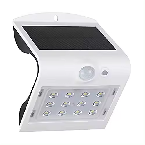 Aplique LED solar blanco con sensor 1.5W 220LM 6000K luz fría - 1