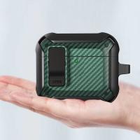 Nueva Funda Para AirPods 4 Generación TPU Militar Antigolpes Protectora Con Cierre Seguro Funda Rígida PC Para AirPods 4 - details 1