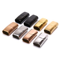 Cierre Magnético De Acero Inoxidable Para Pulsera De Cuerda De Cuero Hebilla De Joyería DIY Con Agujero Accesorios De Joyería - details 2