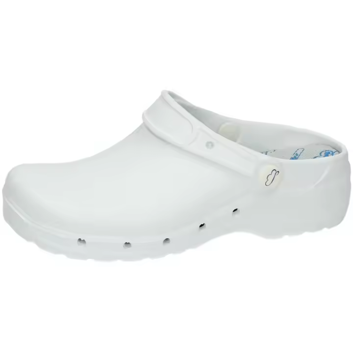 Calzado Trabajo marca FELIZ CAMINAR para mujer en color blanco. ZUECOS PARA TRABAJAR - 1