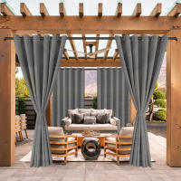 2PCS Cortina Exterior Impermeable Y UV-Prueba Para Jardín Adecuada Para Gazebo Instalación En Techo Material De Poliéster Clásico Estilo - details 0