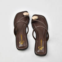 Sandalias De Lujo Para Mujer Zapatos De Verano Mules De Cuña Plataforma Retro Con Decoración Metálica Cierre Pull on Talla True - details 2