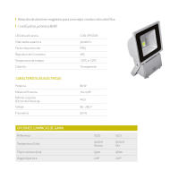 ORION91 Pack x 2 unidades Foco Proyector Industrial LED 80W 80lm/W 5320lm IP65 4000K Blanco Neutro - details 0