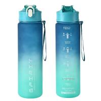 Botella Deportiva De 800ml/27oz Con Escala De Tiempo a Prueba De Fugas Para Viajes Y Fitness Plástico Resistente - details 7