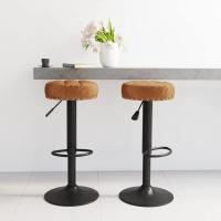 vidaXL Taburetes de cocina 2 unidades terciopelo en color Negro/Azul/Gris y más | cómodas modernas ergonómicas para comedor cocina salón hogar - details 8
