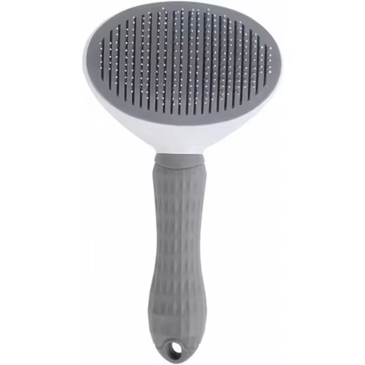 Cepillo para perros y gatos, cepillo autolimpiante para el cuidado de mascotas, cepillo para el cuidado y eliminación de la capa inferior, cepillo para mascotas que elimina el 95% del pelo muerto (gris) - 1