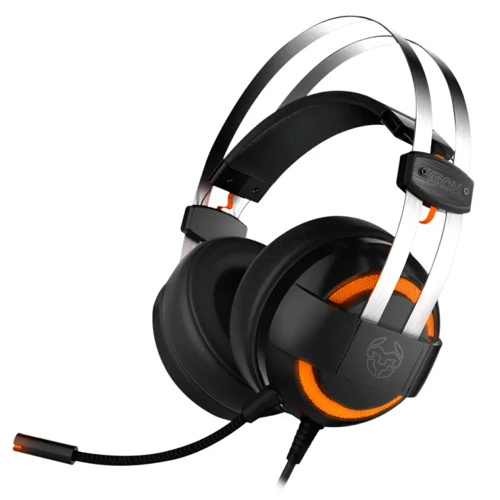 KROM KODE- Auriculares con micrófono, Sonido Envolvente 7.1, Altavoces 50mm, Diadema Ajustable, Micro Flexible, USB,PS4, PS5 y PC, Negro - 1