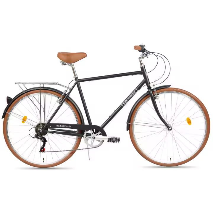Fabricbike Southken - Bicicleta de Paseo Urbana 28" Vintage Retro, Bicicleta de Ciudad con Cambios Shimano, Portaequipaje. - 1