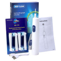 Cepillo De Dientes Eléctrico Rotativo 5 Modos Sonic Limpiador De Placa Para Adultos Recargable Con Cabezales Intercambiables Incluidos - details 16
