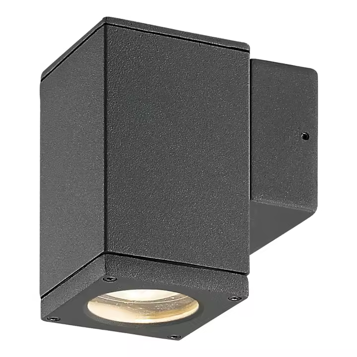 Novolux Lighting - Aplique de pared- CUB, uso exterior, GU10, 4,5W, IP54, aluminio, H10,8 cm, antracita, exterior - 1