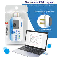 Logger De Temperatura USB Precisión Alta 32000 Puntos Registador De Termómetro Con Alarma Para Cadena Fría Refrigerada Generador De Reporte PDF - details 4