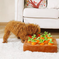 Juguete Interactivo Para Perros Y Gatos Mat De Zanahoria Snuffle Con 12 Zanahorias Alivio De Estrés Juguete Masticable Para Mascotas - details 3