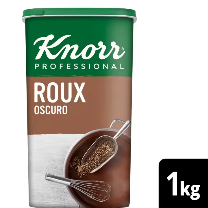 KNORR Espesante Roux Oscuro para Cocinar - Bote de 1kg - Mejora tus Platos - Sin lactosa - 1