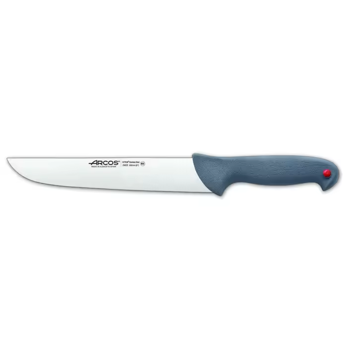 Cuchillo de Carnicero Arcos Colour Prof 240300 de Acero Inoxidable Nitrum con Mango Ergonómico de Polipropileno y Hoja de 20 Cm - 1