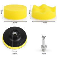 Kit De 11 Piezas De Pads De Pulido Para Coche 3 Pulgadas Esponja De Tela De Lana Para Pulir Cera Sellado Esmalte Envasado Por Unidad - details 1