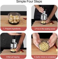 Picadora de Alimentación manual Picadora de Productos Rebote Automático Court Uniform Ensalada de Maple inoodiable Picadora Manual para verduras Cebolla Ajo Nueces Utensilios de Cocina - details 3