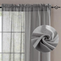 JINCHAN Cortinas Transparentes De 1 Panel Para Sala De Estar Y Dormitorio Efecto De Tela De Lino Cortina De Ventana Con Bolsa De Rodamiento Modernas Y Sencillas - details 23