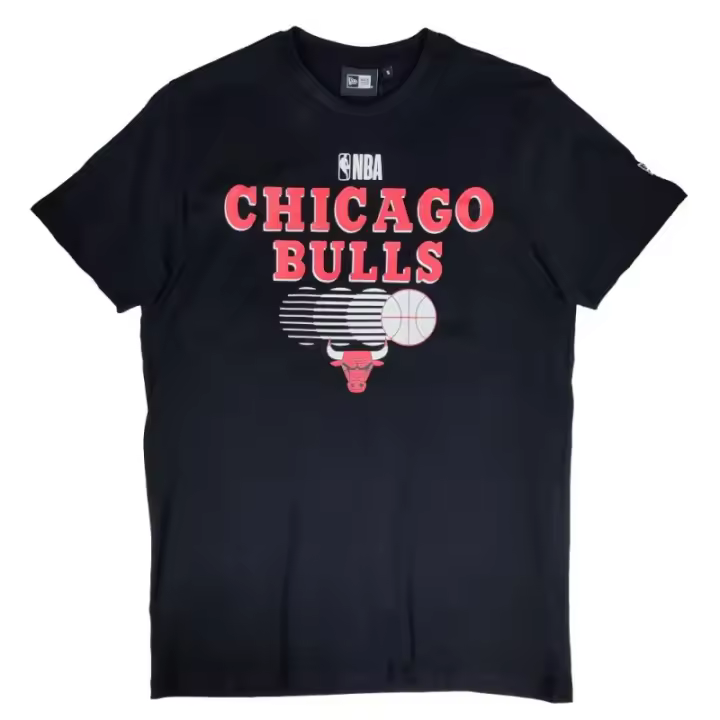 Camiseta manga corta Chicago Bulls "NBA Team Graphic" de New Era en Negro - 1