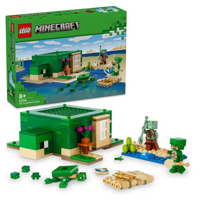 LEGO 21254 Minecraft La Casa-Tortuga de la Playa Juguete para cuidar animales - 1