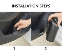 Caja De Basura Para Coche Negro ABS Tipo De Comprimido Cuadrado Almacenamiento De Basura Para Vehículo Accesorios Interiores De Auto Soporte De Limpieza Y Organización - details 11