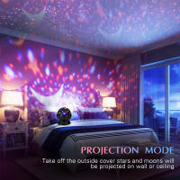 Proyector De Estrellas Nebulosa Para Niños Luz Nocturna Con Cable USB Cambio De Color 12 Rotación 360 Grados Regalo Romántico Para Mujeres Y Niños - details 2