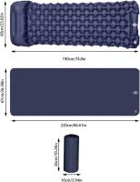 Colchoneta hinchable con almohada incorporada, colchón hinchable ultraligero de 2,0 in, empalmable, impermeable, antideslizante, adecuado para montañismo al Aire Libre - details 0