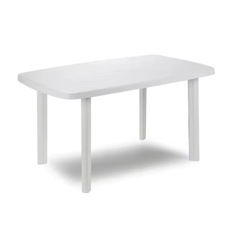 MESA OVALADA PARA EXTERIOR. COLOR: BLANCO 72x137x85cm IPAE PROGARDEN - 1