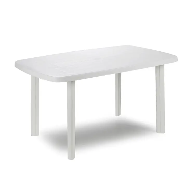 MESA OVALADA PARA EXTERIOR. COLOR: BLANCO 72x137x85cm IPAE PROGARDEN - 1