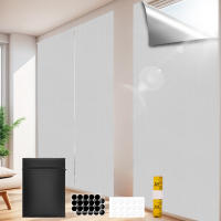 Cortina De Viaje Portátil Y Desmontable 100% Negra Para Bloquear Luz Film Para Ventana No Perforante Sin Taladro Teléfono Negro Moderno Para Sala De Estar Hogar - details 8