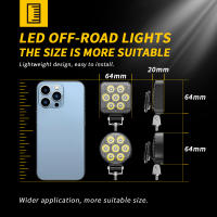 Luz De Trabajo Cuadrada Mini 2.5" Con 7LED Para Jeep JK 4WD Camión Luz De Marca Cross Country Spotlight 4X4 IP65 9V-30V - details 1