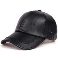 Gorra De Béisbol De Cuero Sólido Para Hombres Y Mujeres Gorra De Invierno Ajustable Casual Negro Para Otoño Y Primavera - details 1