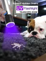 Luz UV Rechargeable USB 395nm Blacklight Zoomable Para Detectar Orina De Mascotas Y Curinga De Resina Luz Ultravioleta Para Defensa Personal - details 3