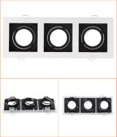 Lámpara LED De Bajo Techo Para Bombillas GU10 Marco De Montaje Foco De Iluminación Revestimiento Metálico Blanco Y Negro Para Dormitorio Y Cocina - details 16