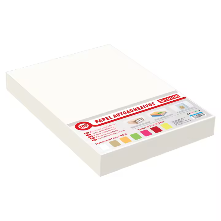 00564-50 Papel autoadehsivo de color blanco A4  21*29.7CM, etiqueta adhesiva para impresoras - 1