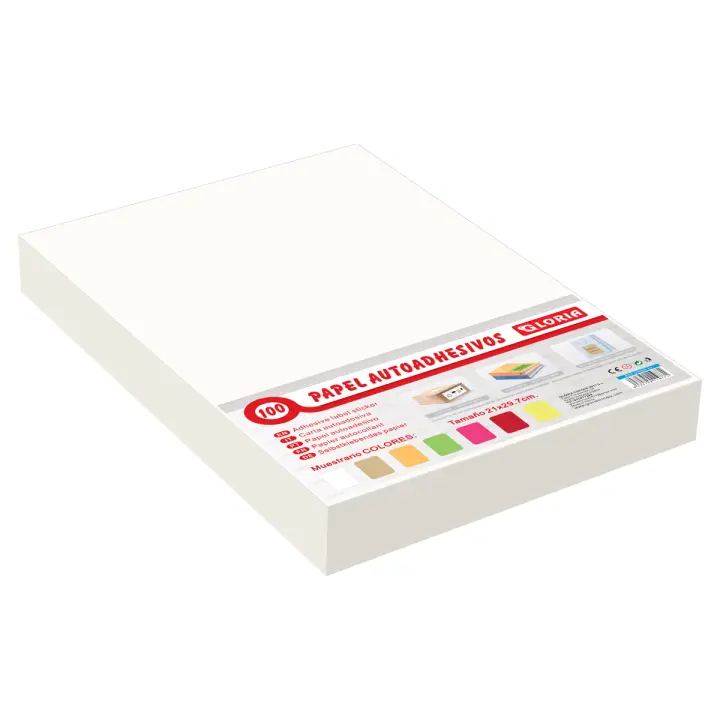 00564-50 Papel autoadehsivo de color blanco A4  21*29.7CM, etiqueta adhesiva para impresoras - 1